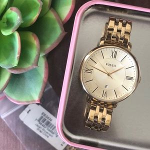 Fossil Jacqueline Gold Watch NWT